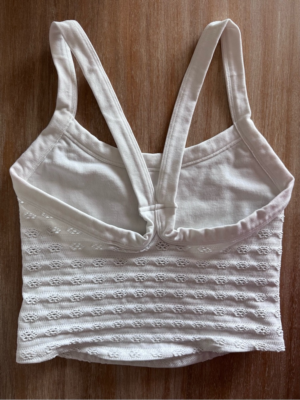 Free People White Lace Cropped Tank Top - S - Picture 2 of 6
